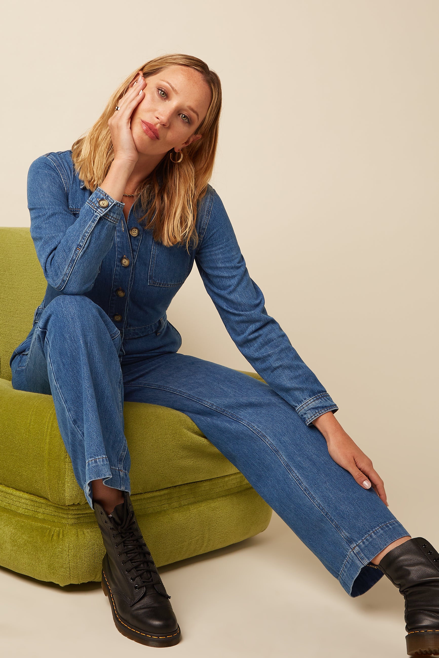 Tania Jumpsuit Stone Denim - Blue Tint