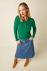 Dolly Skirt Stone Denim - Blue Tint