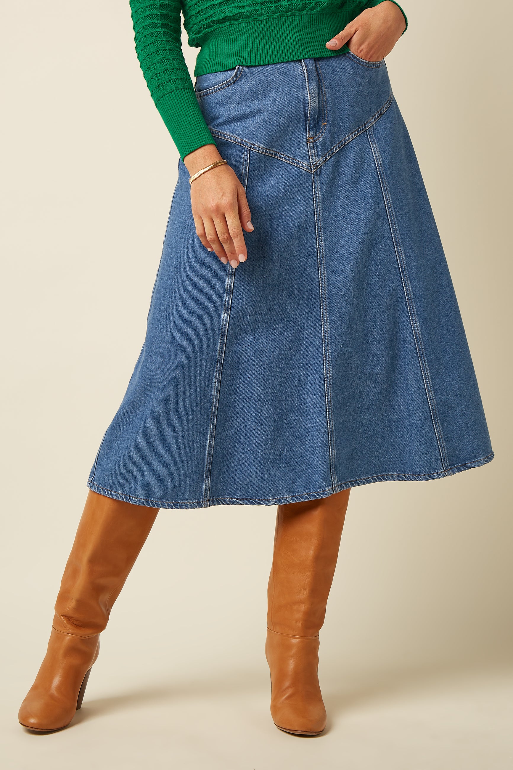 Dolly Skirt Stone Denim - Blue Tint