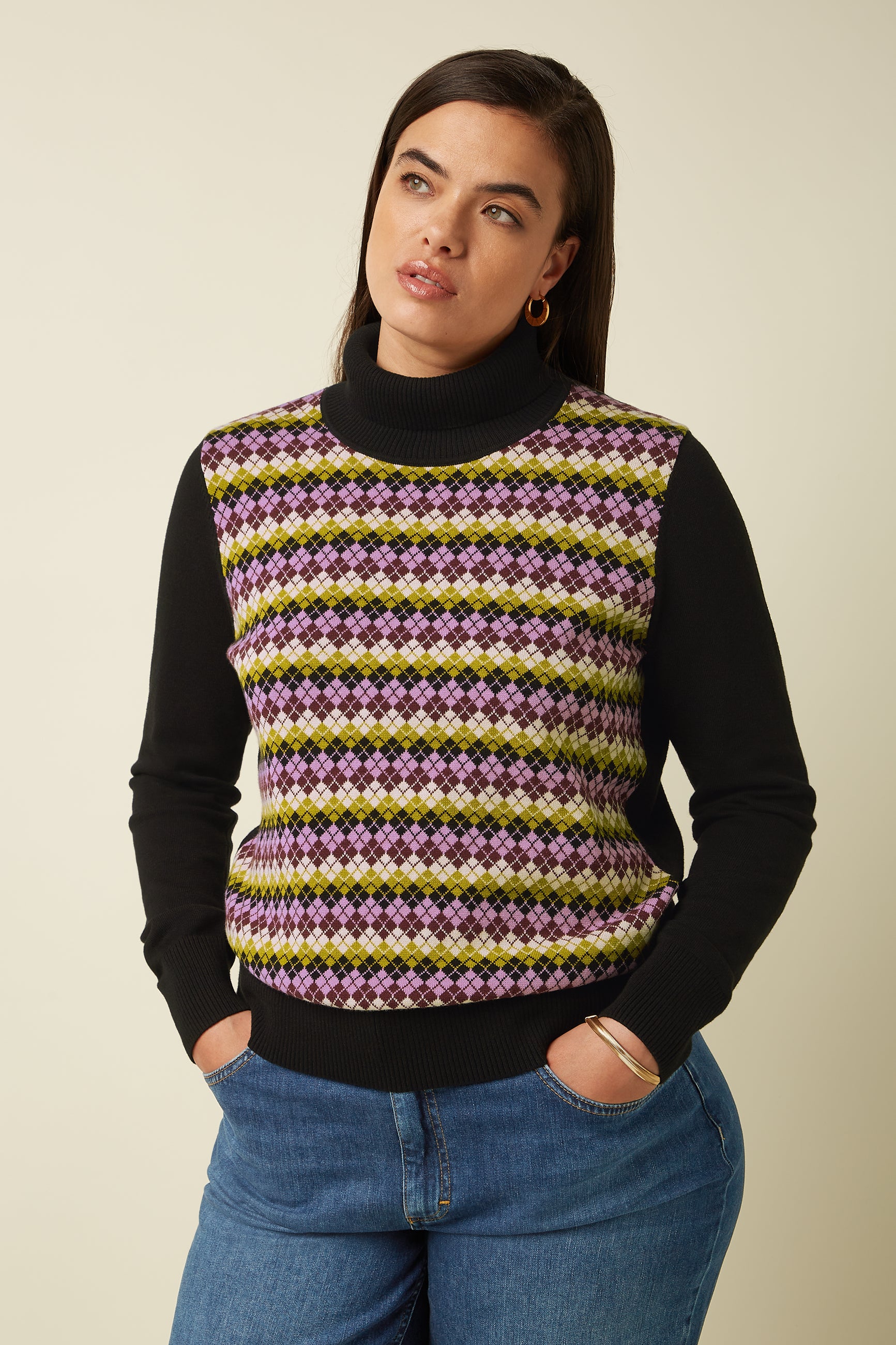 Rollneck Top Chicago - Black