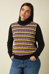 Rollneck Top Chicago - Black