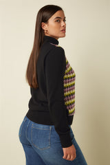 Rollneck Top Chicago - Black