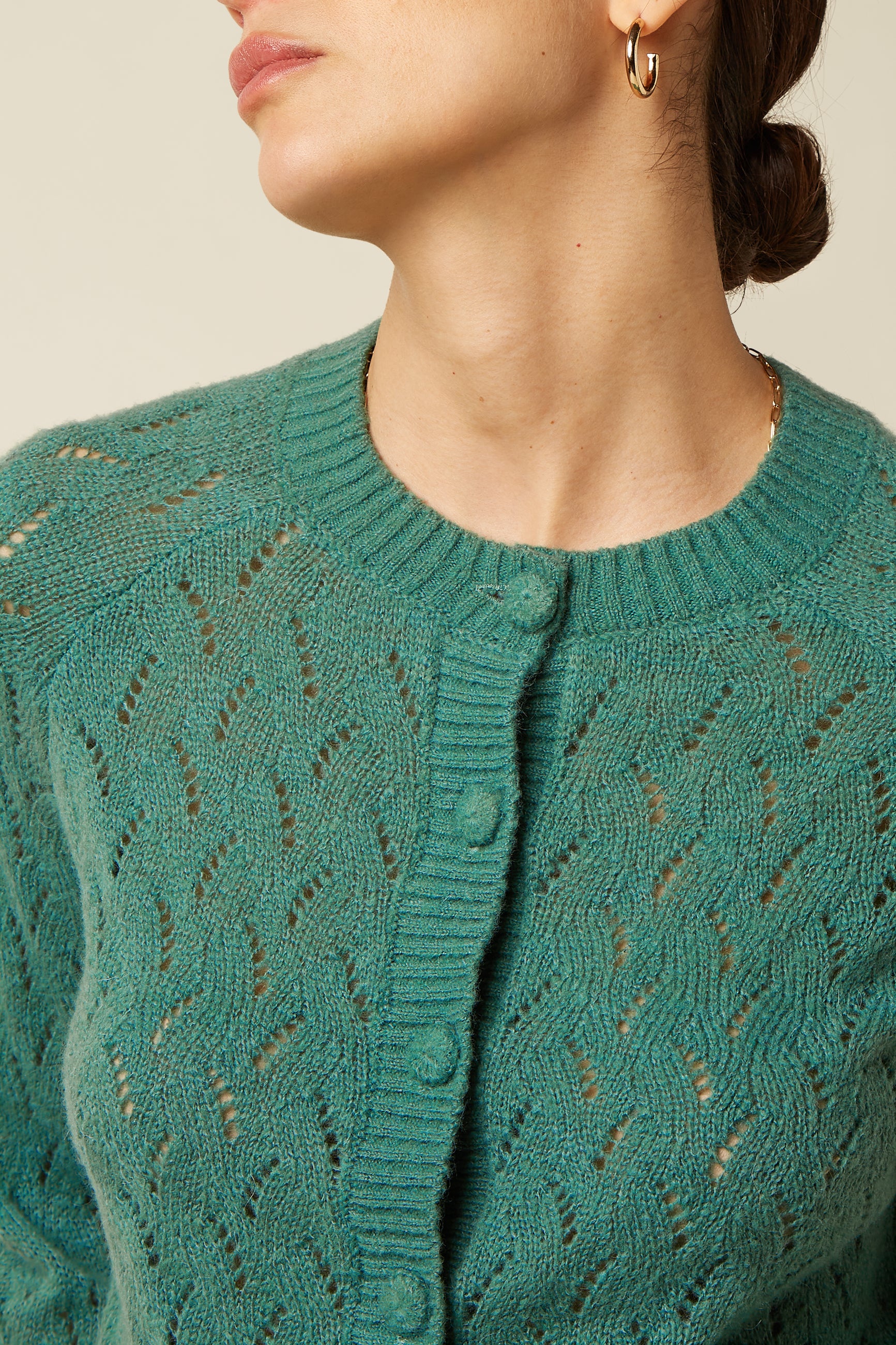 Cardi Raglan Farfalle - Fir Green