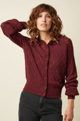 Cardi Raglan Farfalle - Henna Red