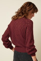 Cardi Raglan Farfalle - Henna Red