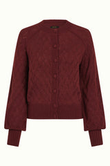 Cardi Raglan Farfalle - Henna Red