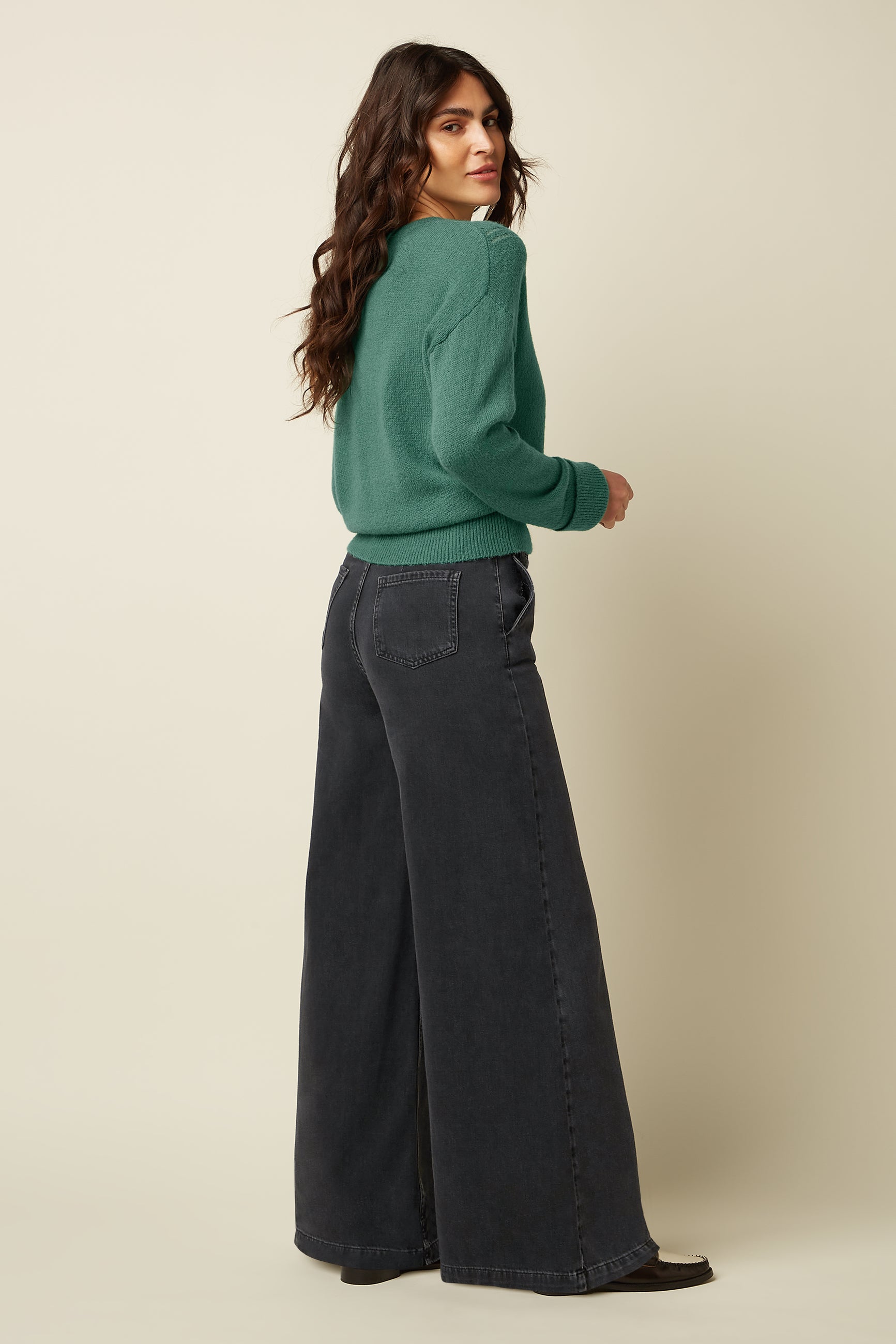 Mauve Top Farfalle - Fir Green