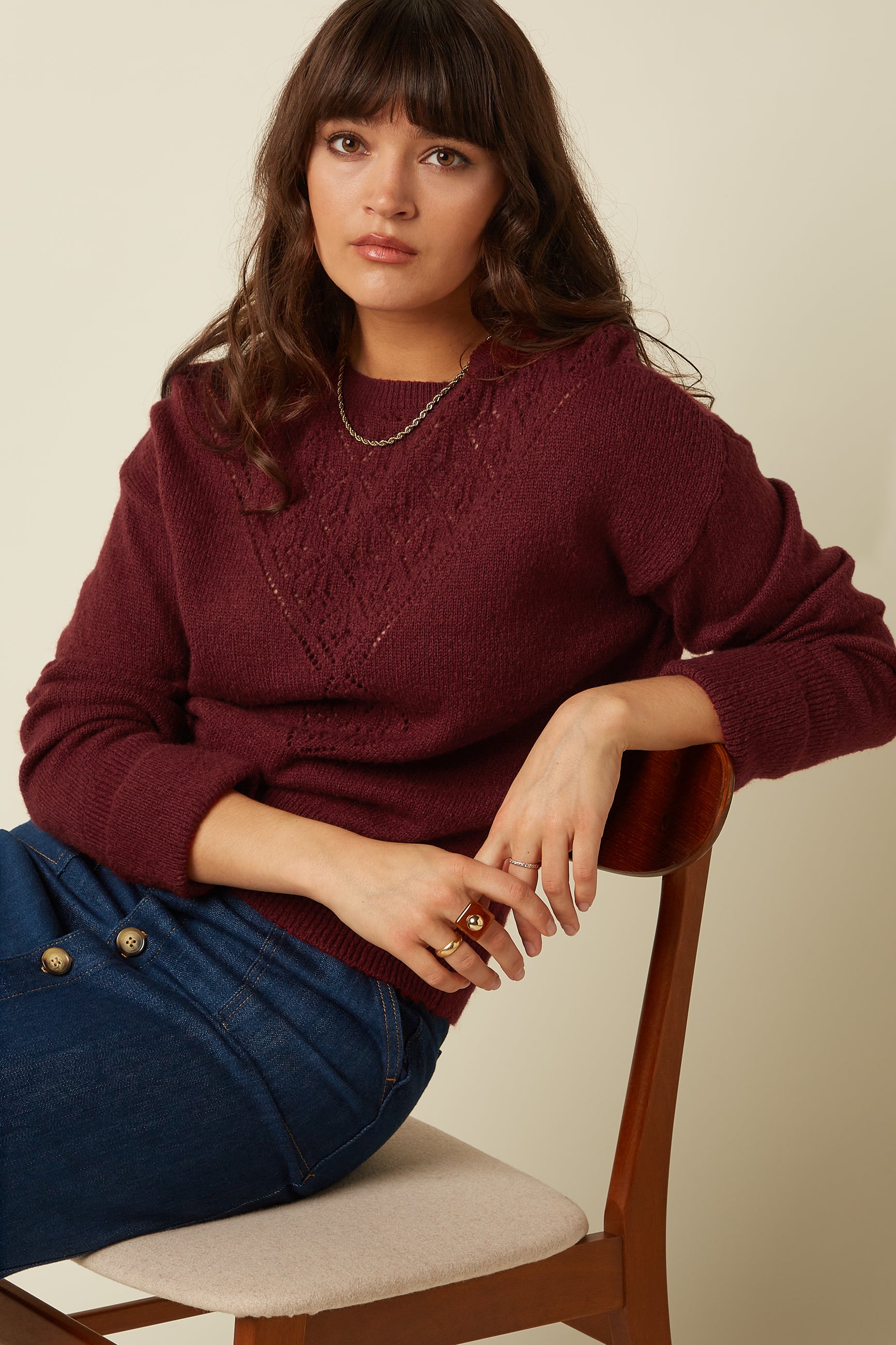 Mauve Top Farfalle - Henna Red