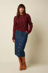 Mauve Top Farfalle - Henna Red