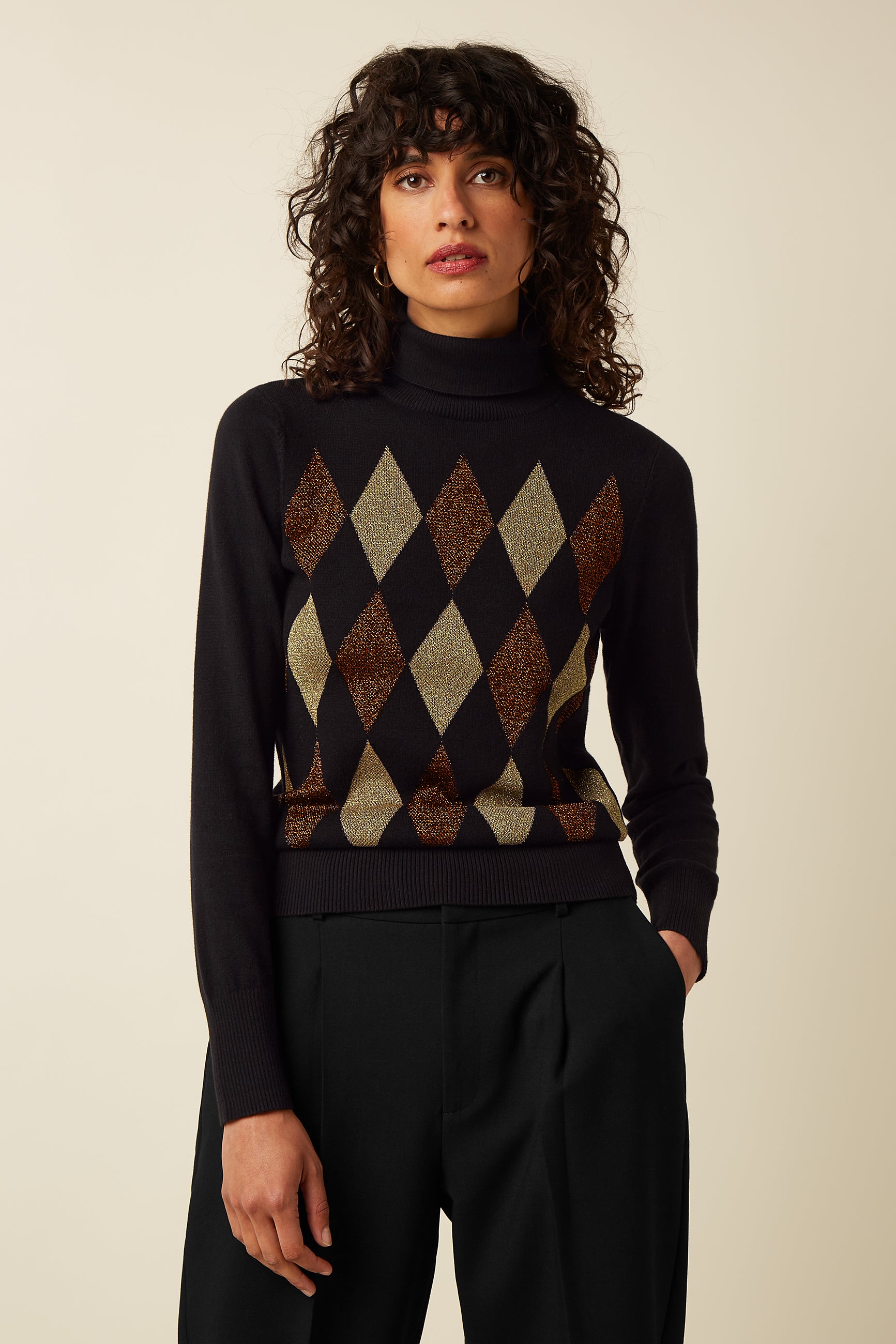 Rollneck Top Glim - Black