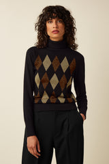 Rollneck Top Glim - Black