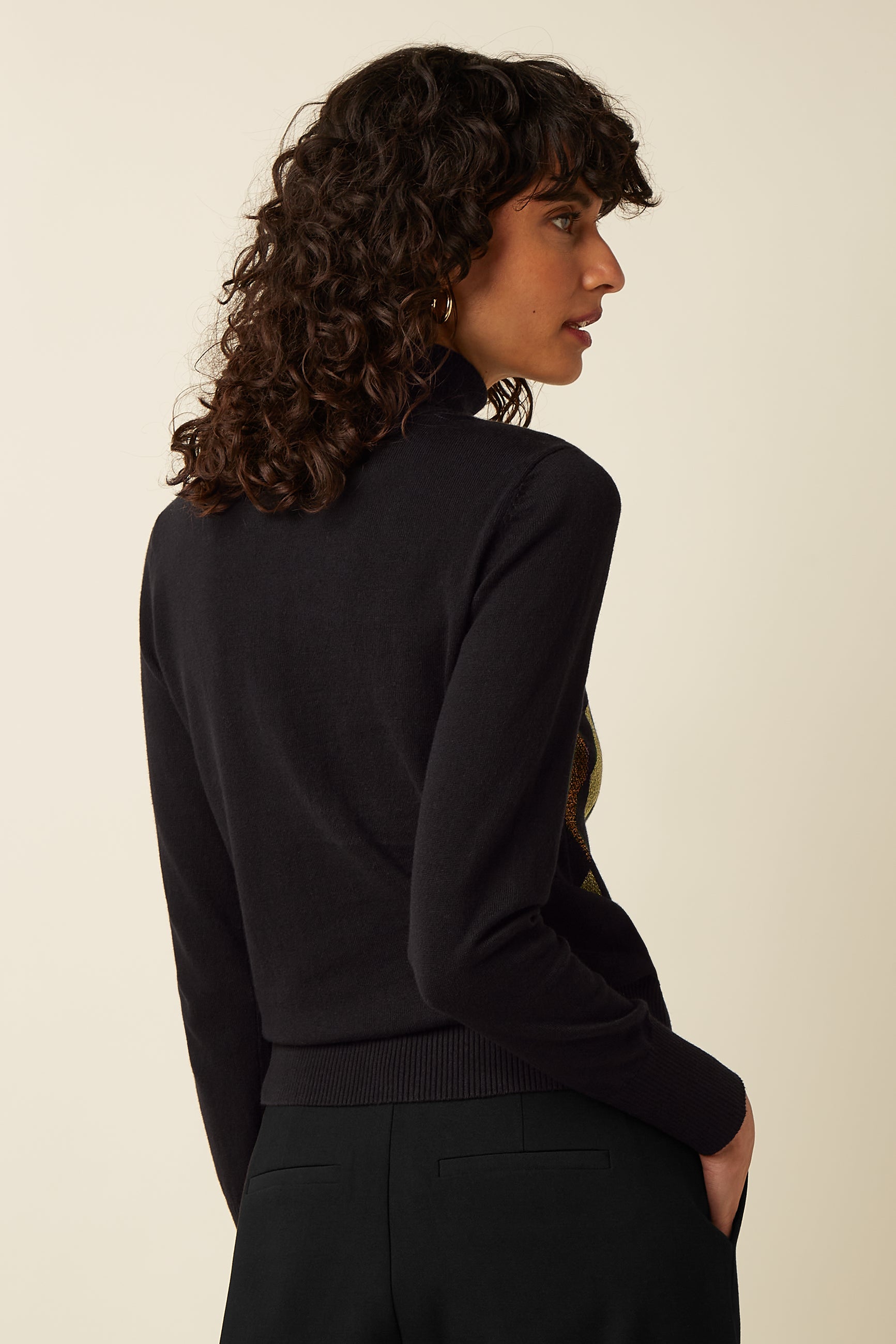 Rollneck Top Glim - Black