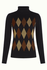Rollneck Top Glim - Black