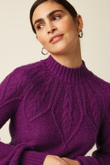 Joanie Raglan Top Orcia - Caspia Purple