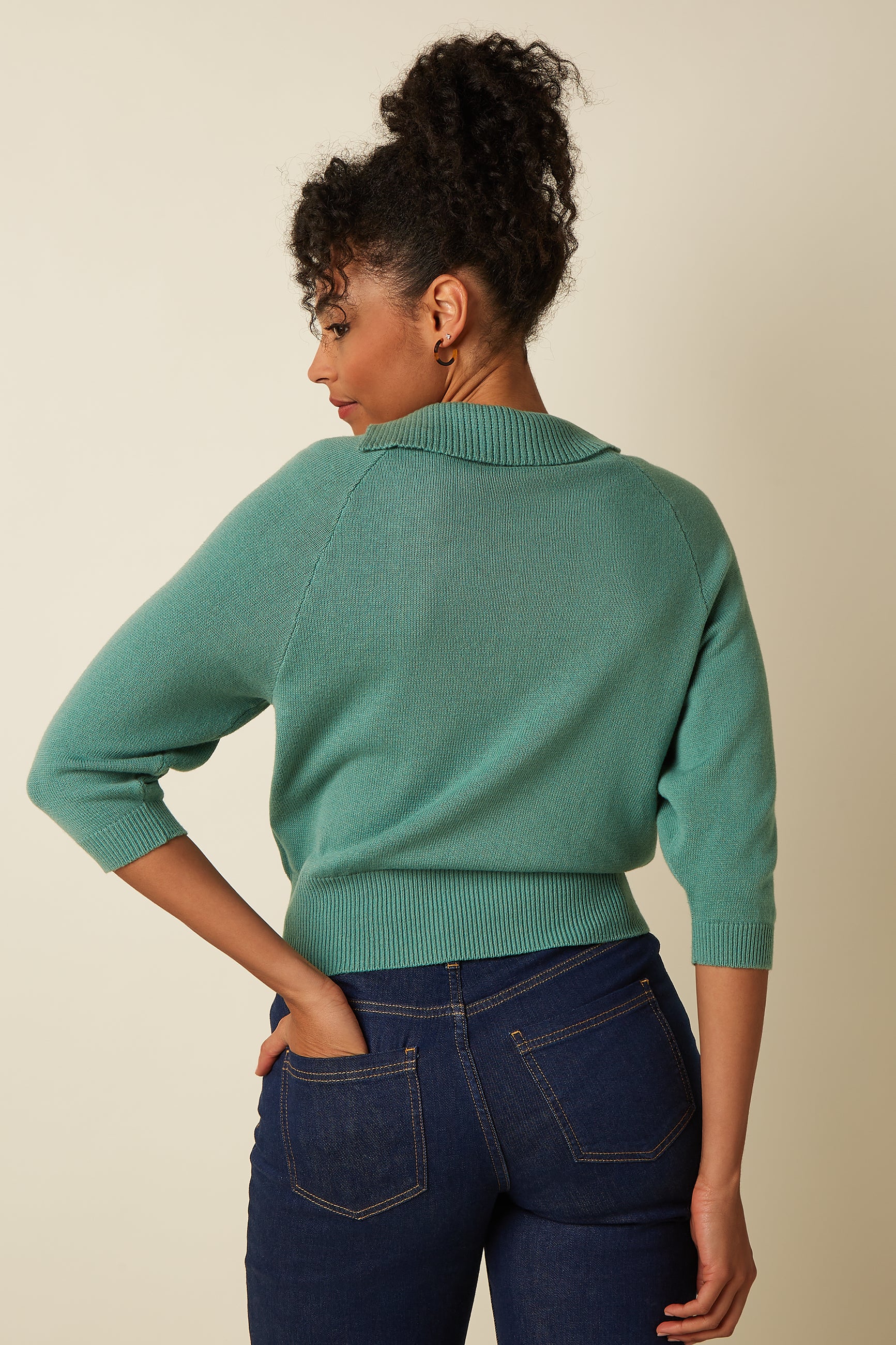 Zira Knit Top Bonheur - Dusty Turquoise