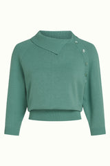 Zira Knit Top Bonheur - Dusty Turquoise