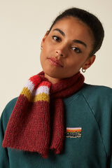 Campo Knit Stripe Scarf - Porto Red