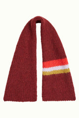 Campo Knit Stripe Scarf - Porto Red