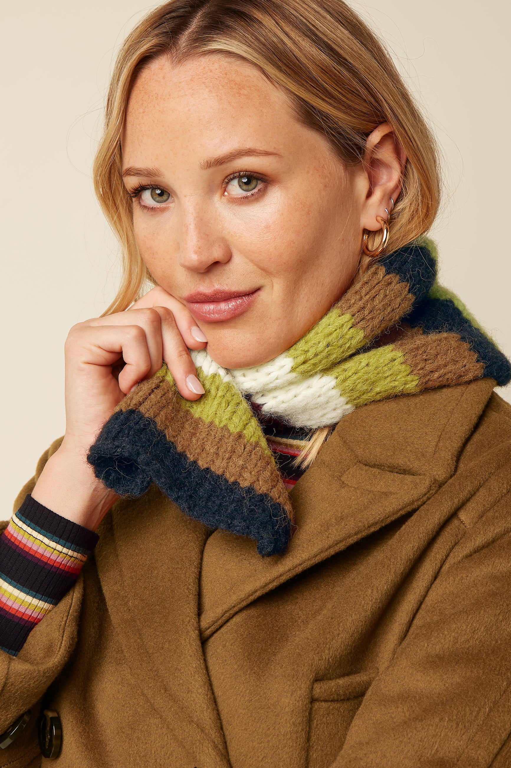 Campo Knit Stripe Scarf - Multi Color
