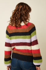 Raglan Cardi Campo Knit Stripe - Multi Color