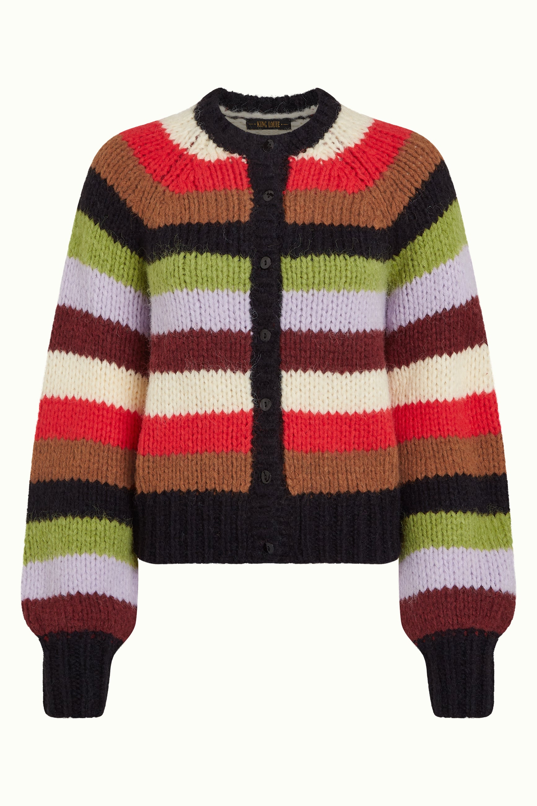 Raglan Cardi Campo Knit Stripe - Multi Color
