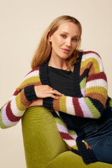 Cardi Oversize Campo Knit Stripe - Multi Color