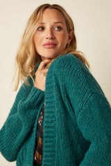 Cardi Oversize Short Campo Knit - Antique Green