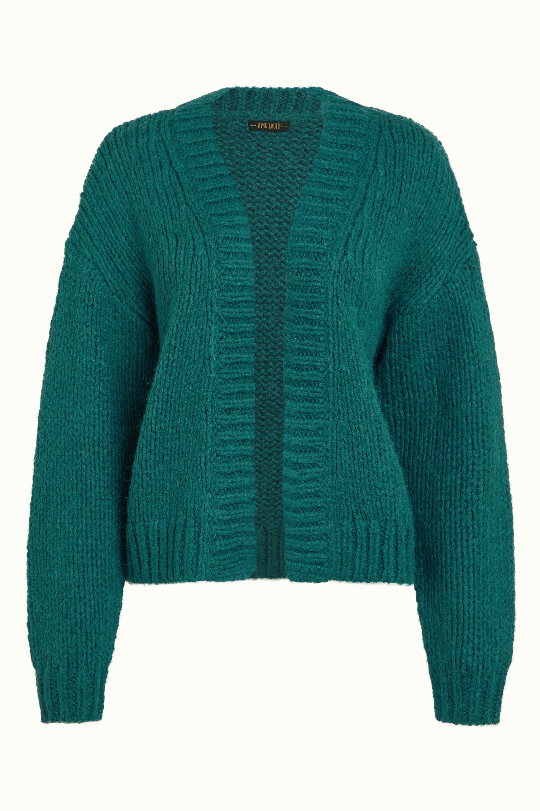 Cardi Oversize Short Campo Knit - Antique Green