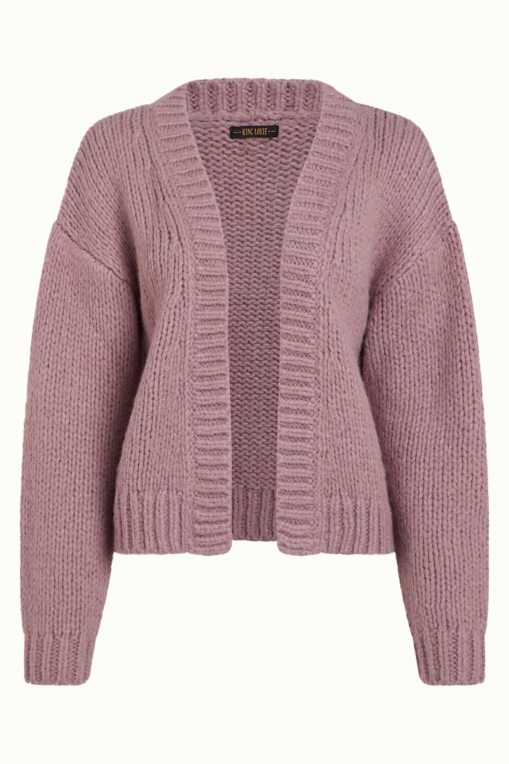 Cardi Oversize Short Campo Knit - Mauve Pink