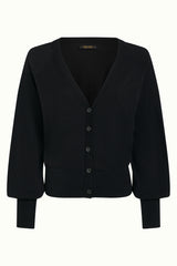 Cardi V Raglan Cocoon - Black