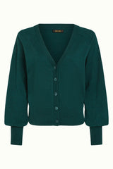 Cardi V Raglan Cocoon - Pine Green