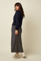 Cardi V Raglan Cocoon - Blue
