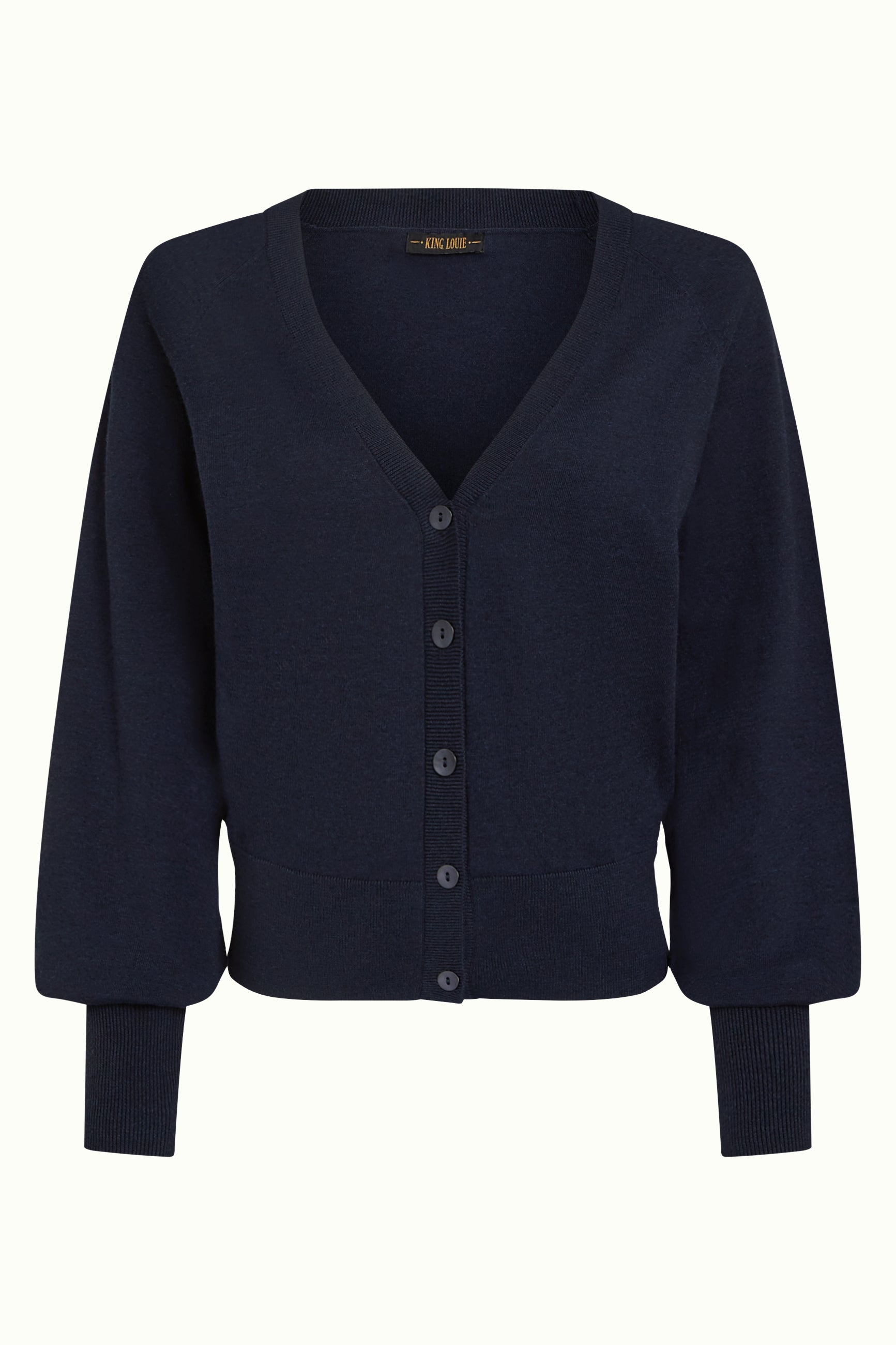 Cardi V Raglan Cocoon - Blue