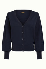 Cardi V Raglan Cocoon - Blue