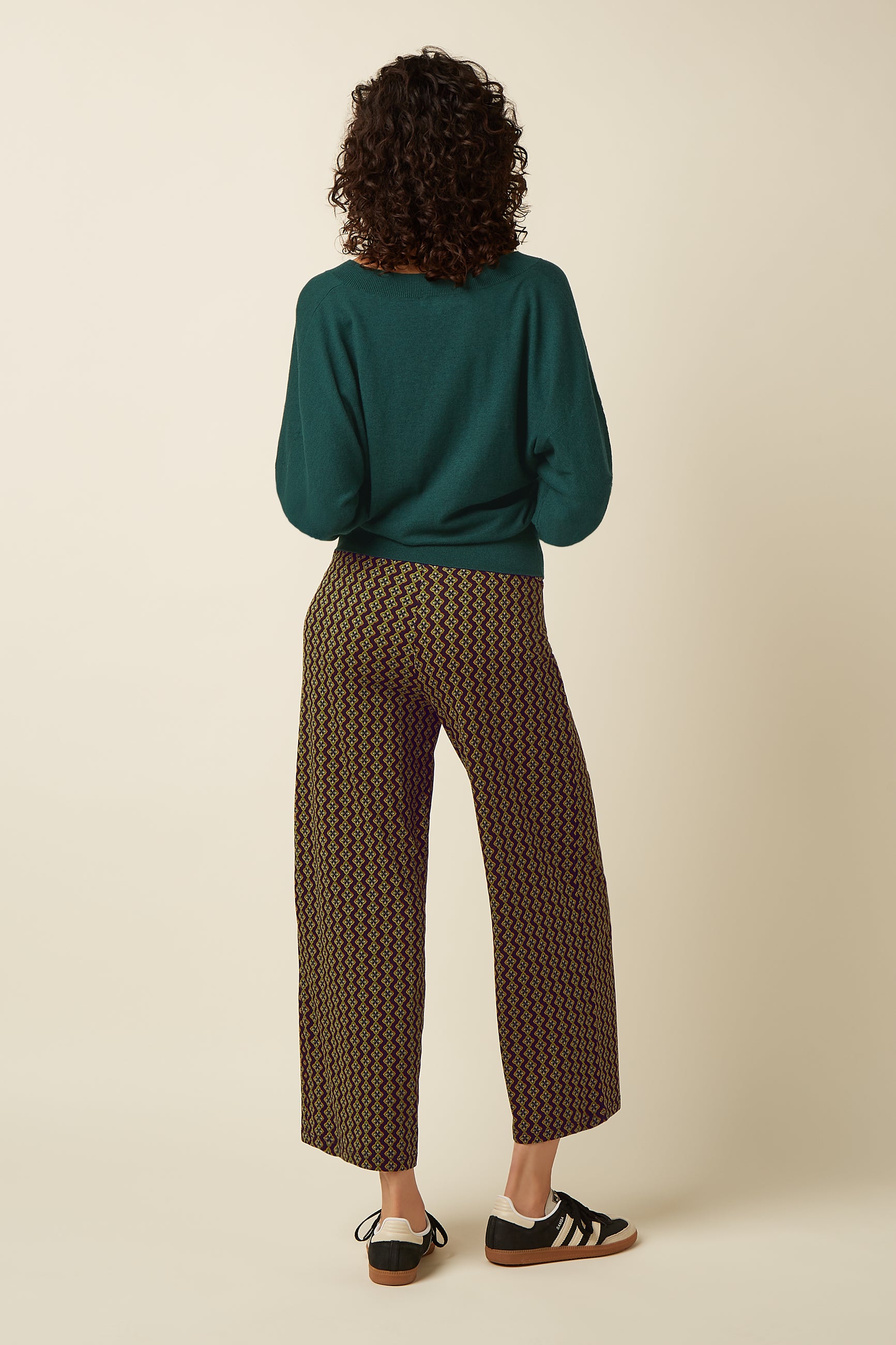 Mauve V Top Cocoon - Pine Green