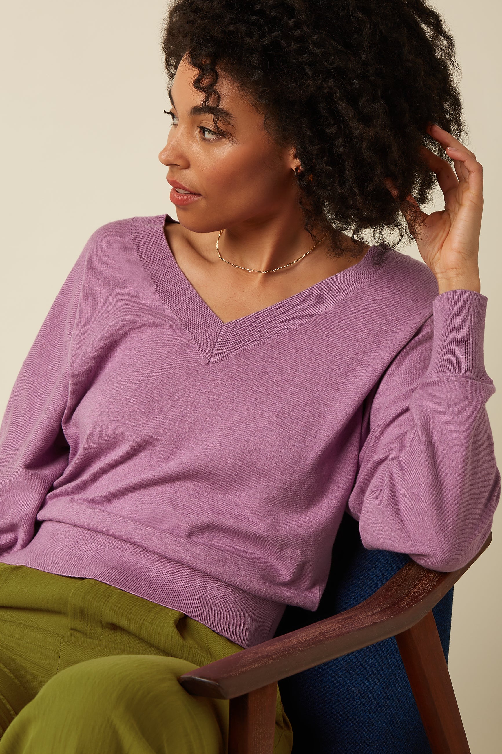 Mauve V Top Cocoon - Crocus Lilac
