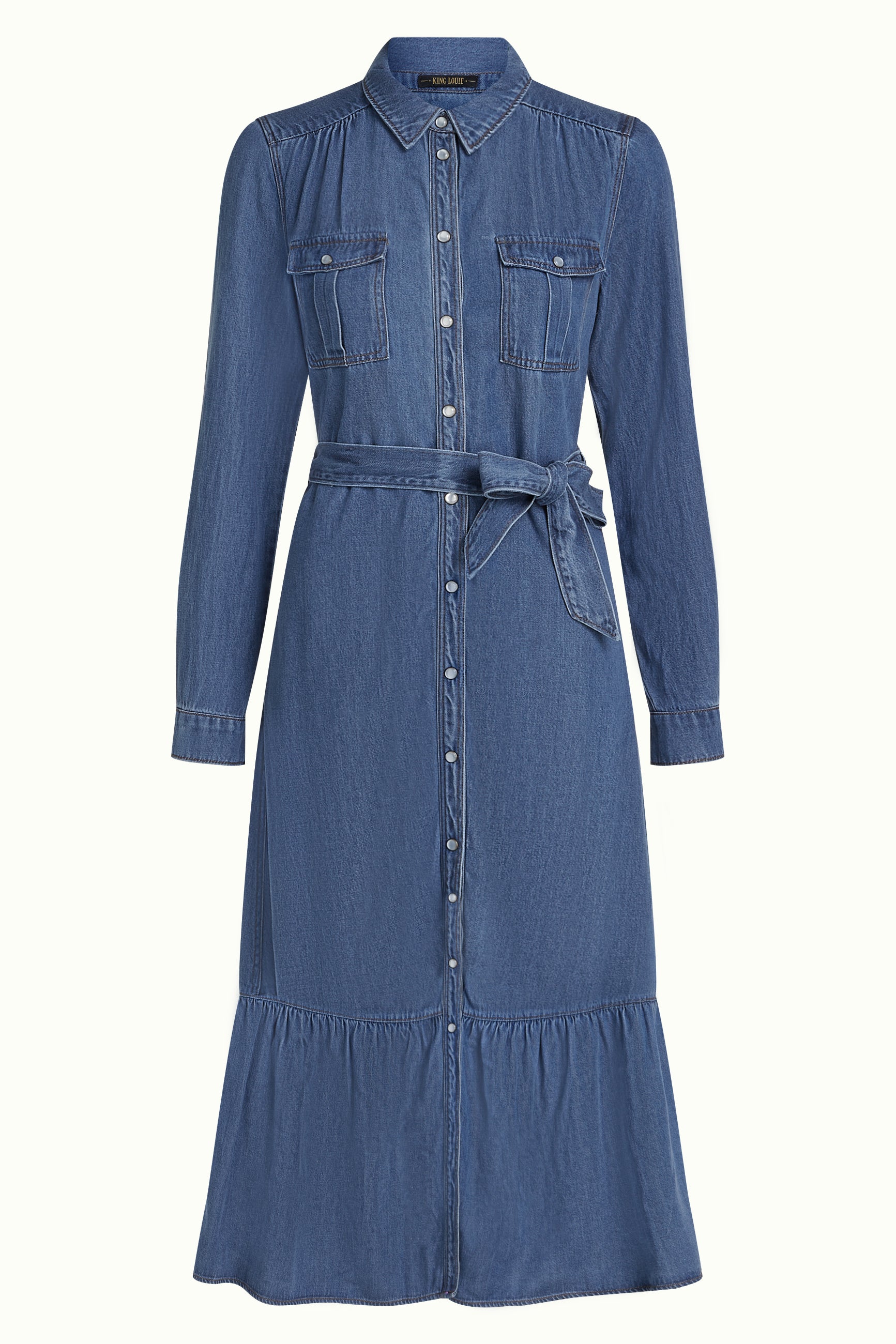Olive Ruffle Dress Monrose - Denim Blue