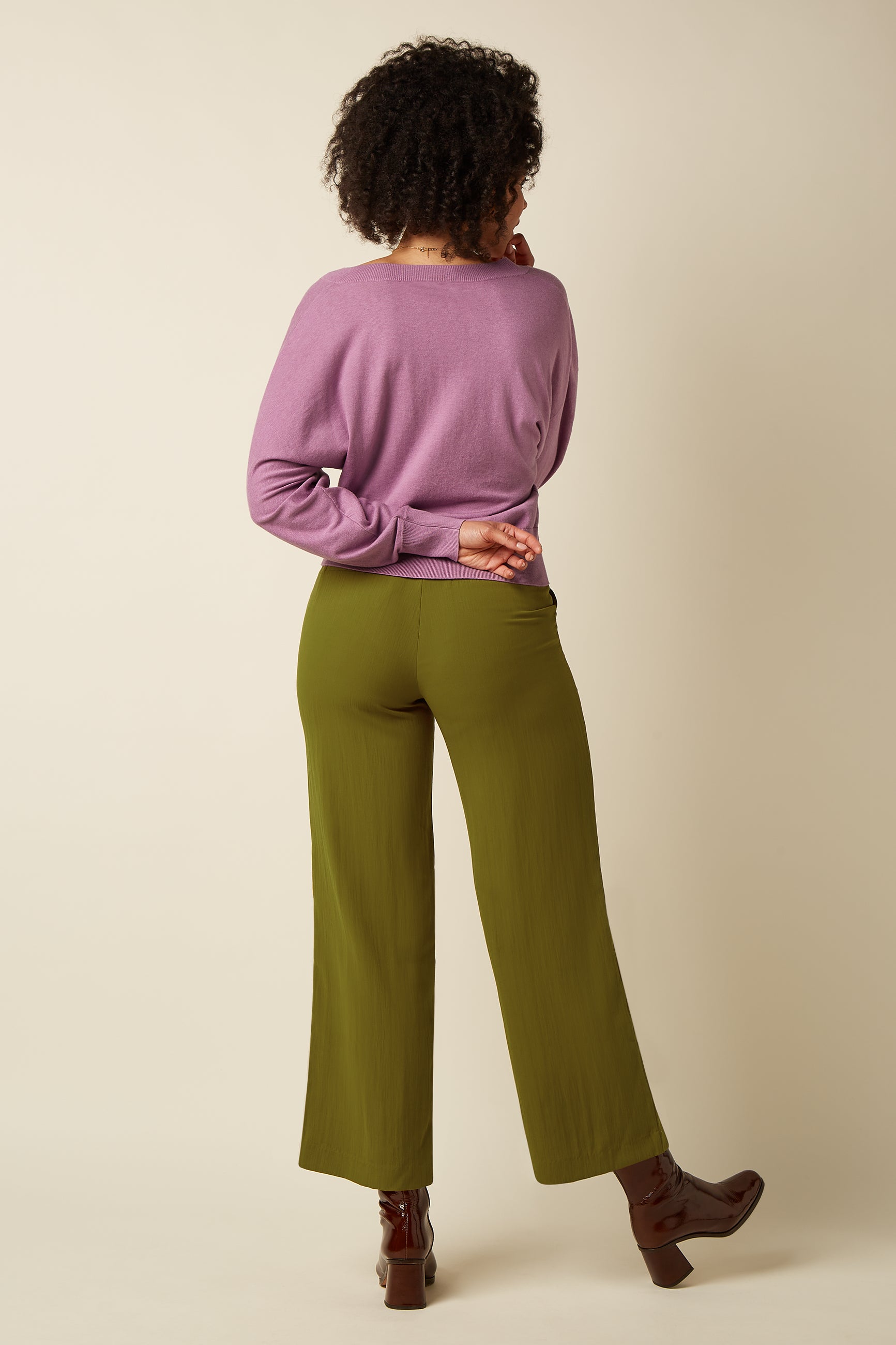 Lynn Pants Carter  - Mustard Green