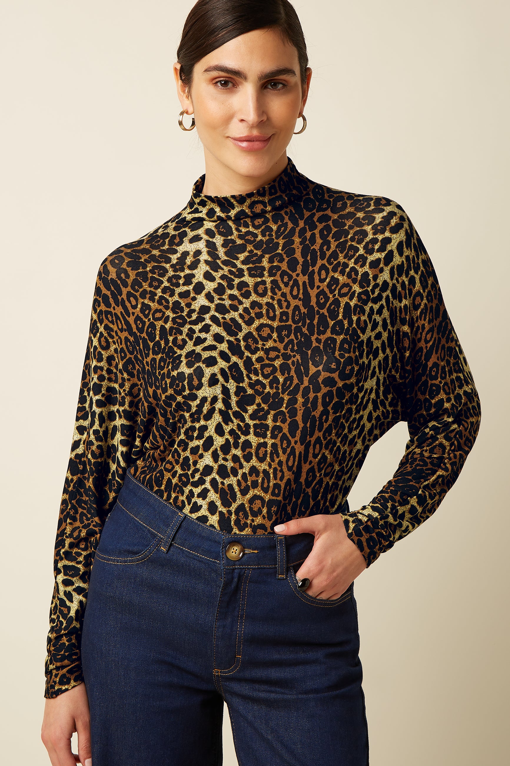 Valentina Turtle Top Fargo Jersey - Natural