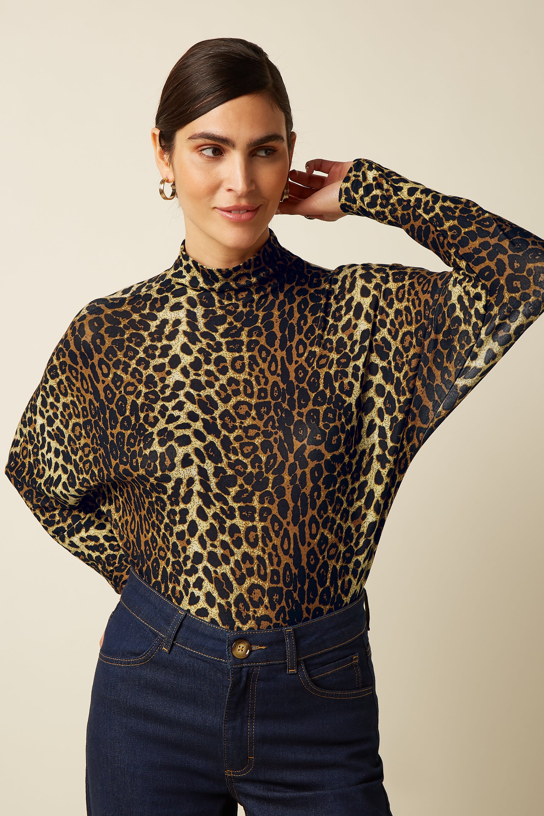Valentina Turtle Top Fargo Jersey - Natural