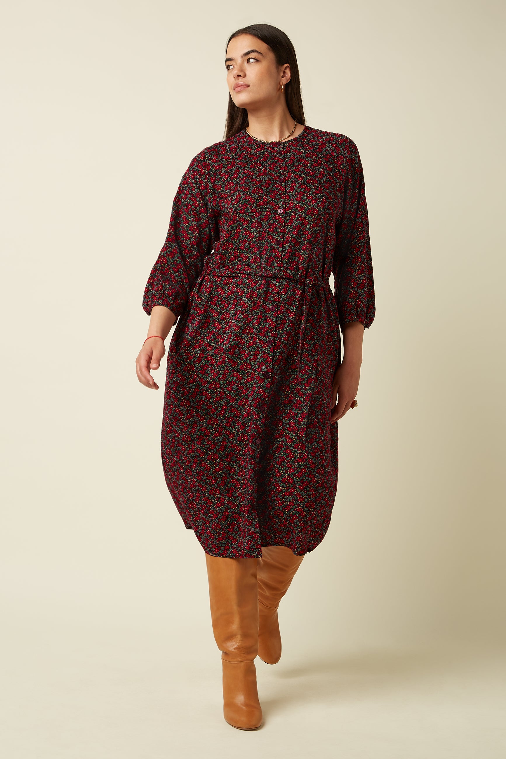 Cybil Dress Juniper - Grape Red