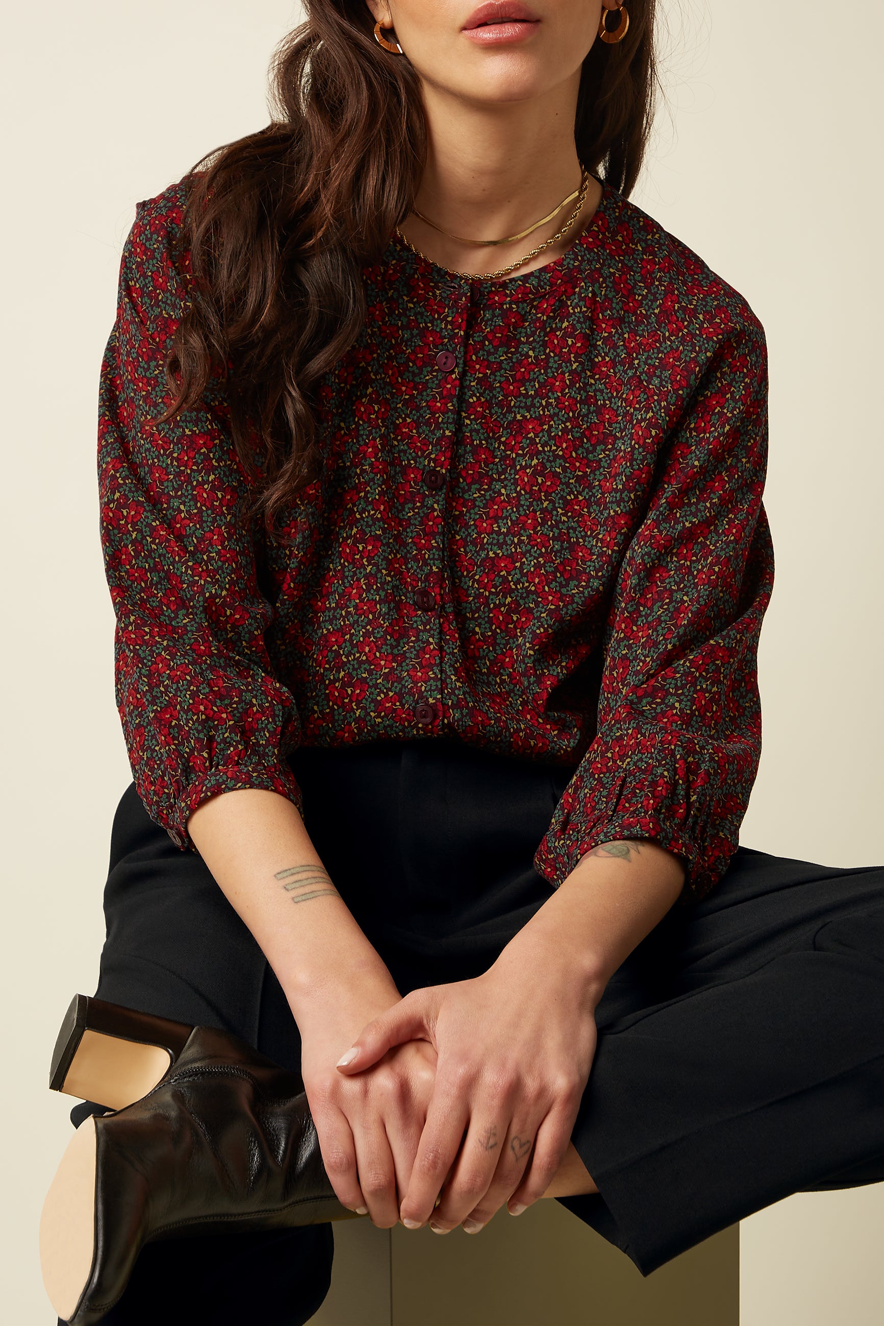 Cybil Blouse Juniper - Grape Red