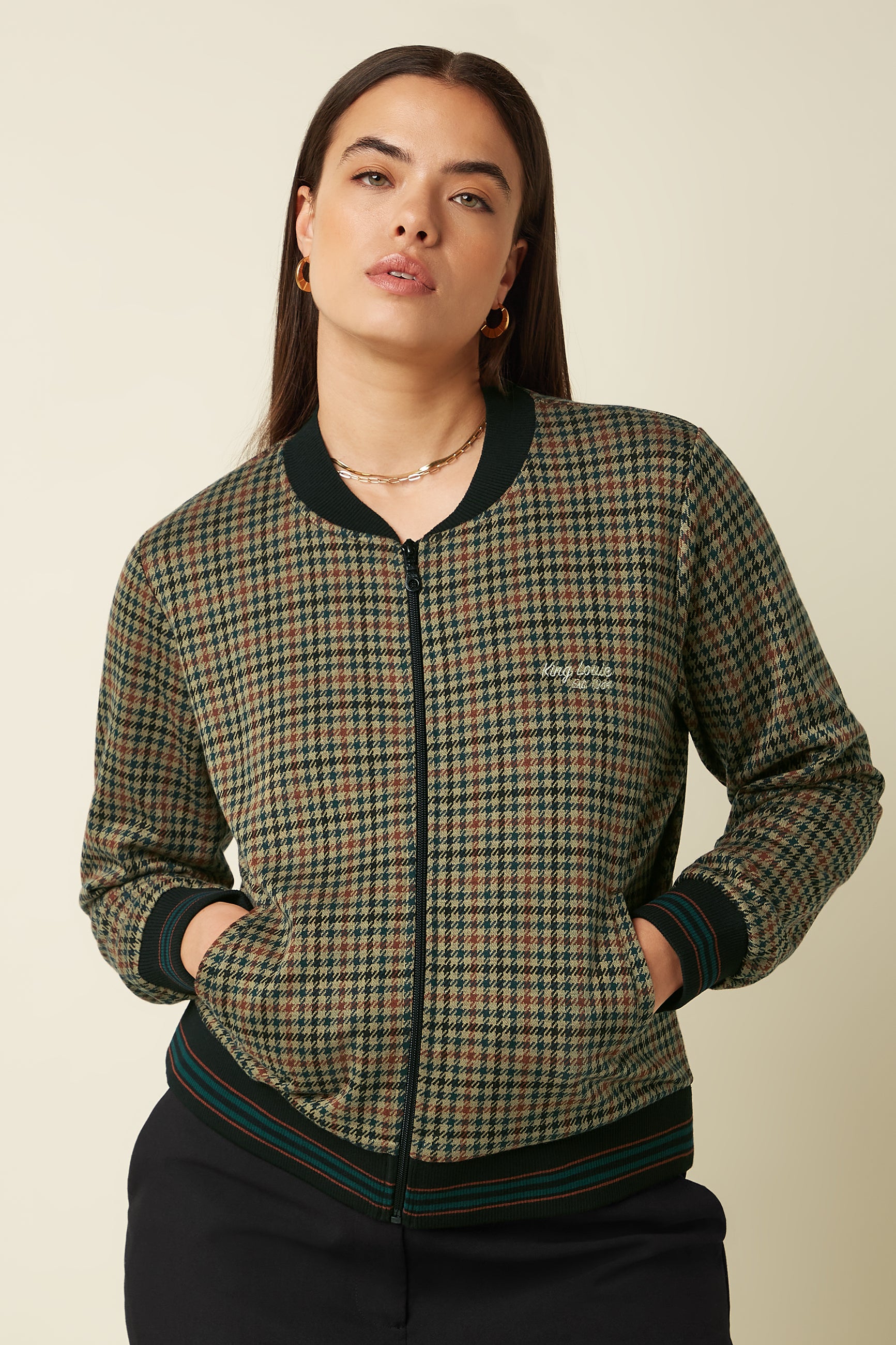 Bessie Jacket Vine Jacquard - Beige