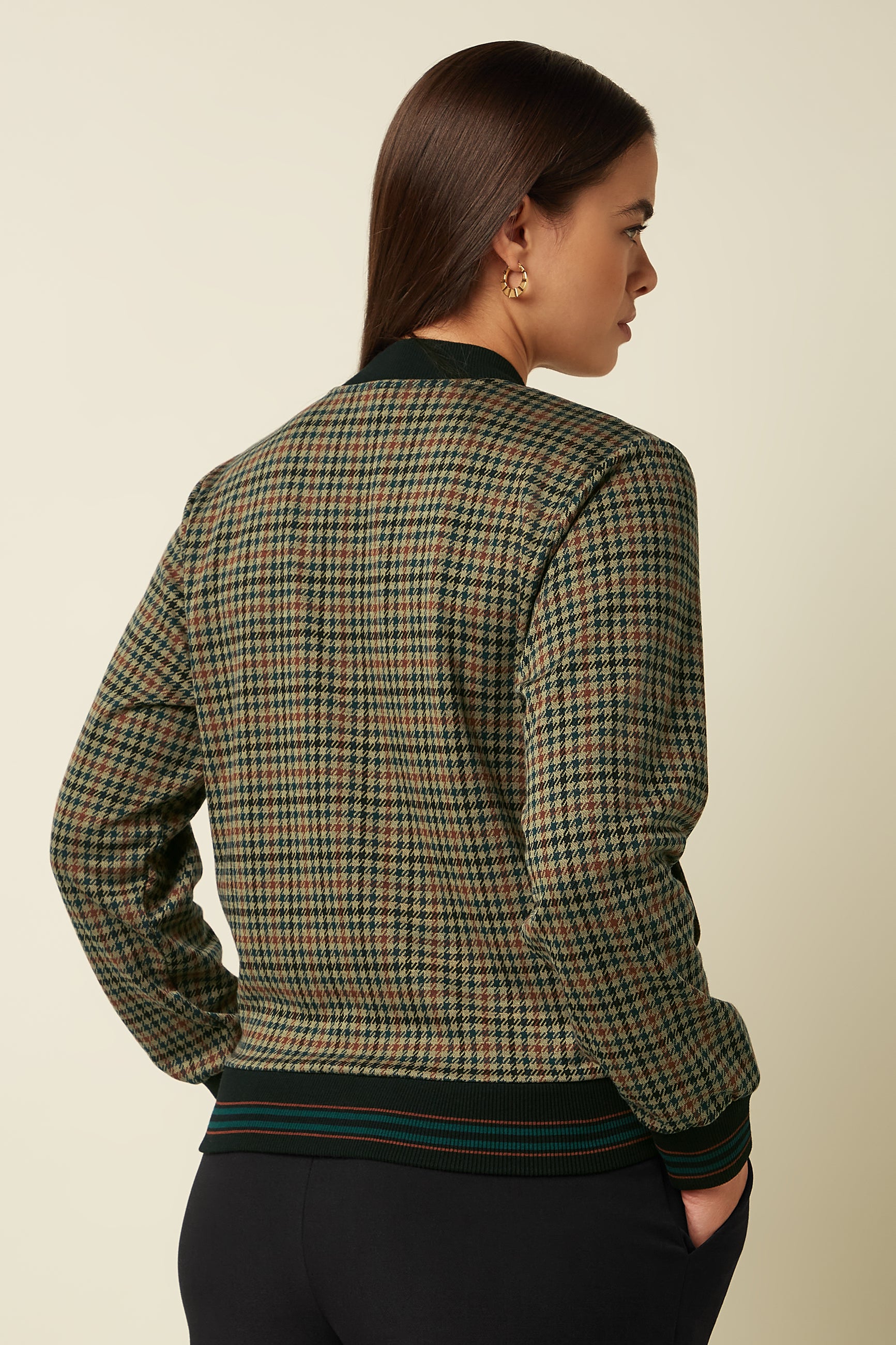 Bessie Jacket Vine Jacquard - Beige
