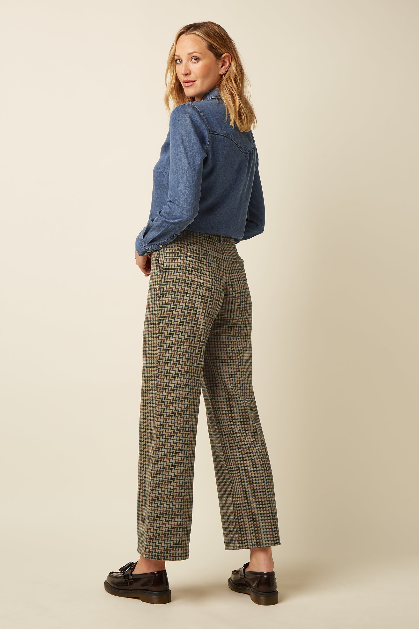 Federica Pants Vine Jacquard - Beige