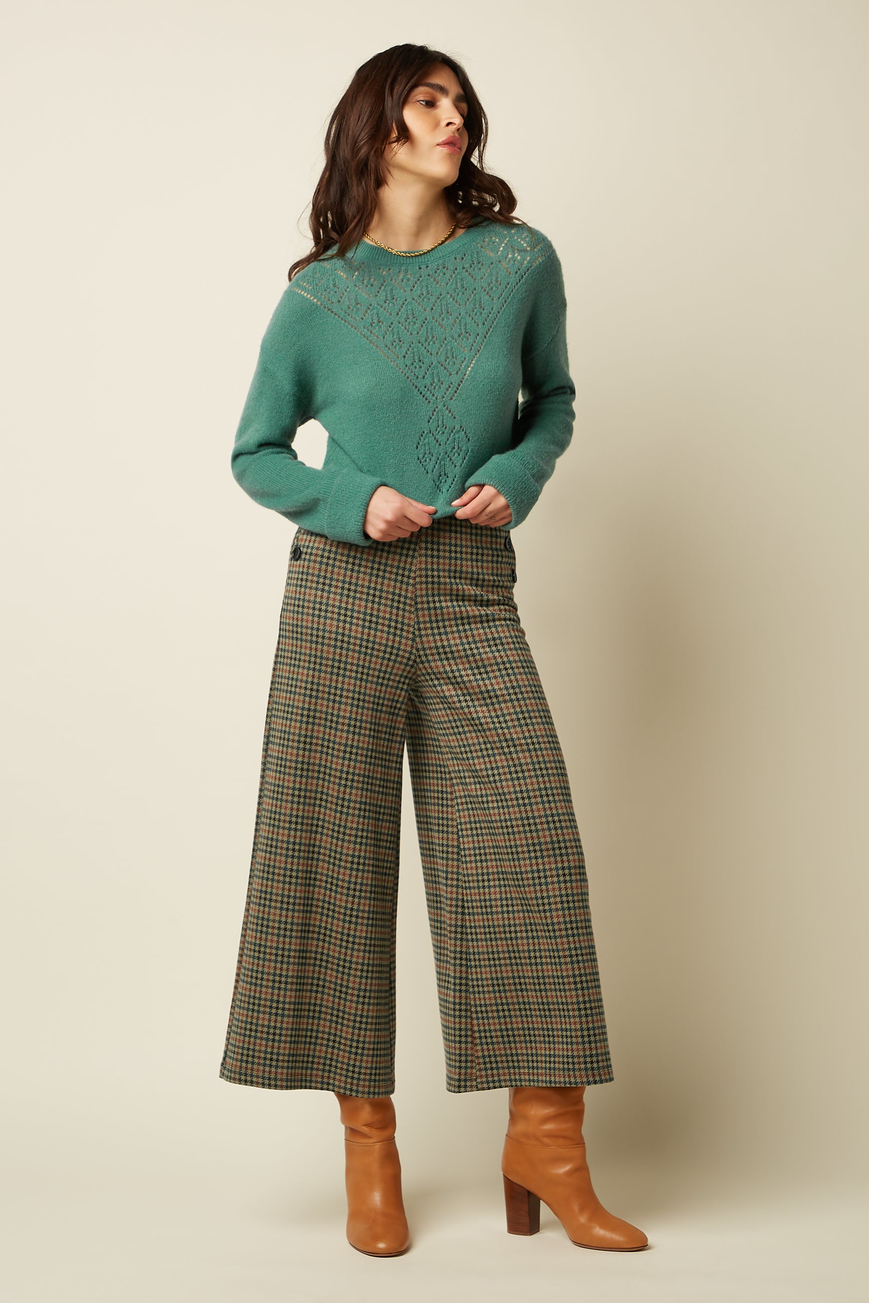Pia Culotte Vine Jacquard - Beige