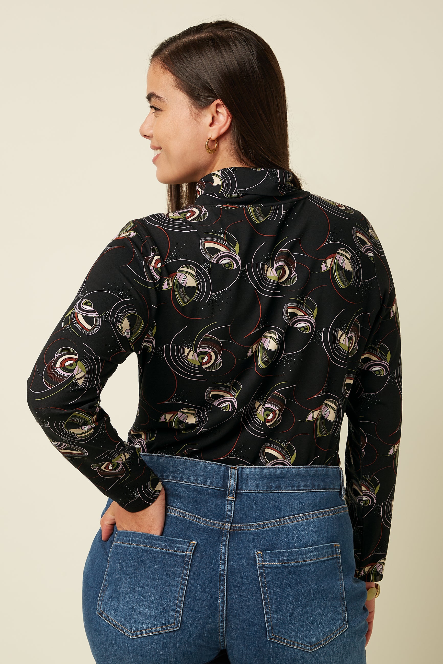 Rollneck Top Dolly - Black