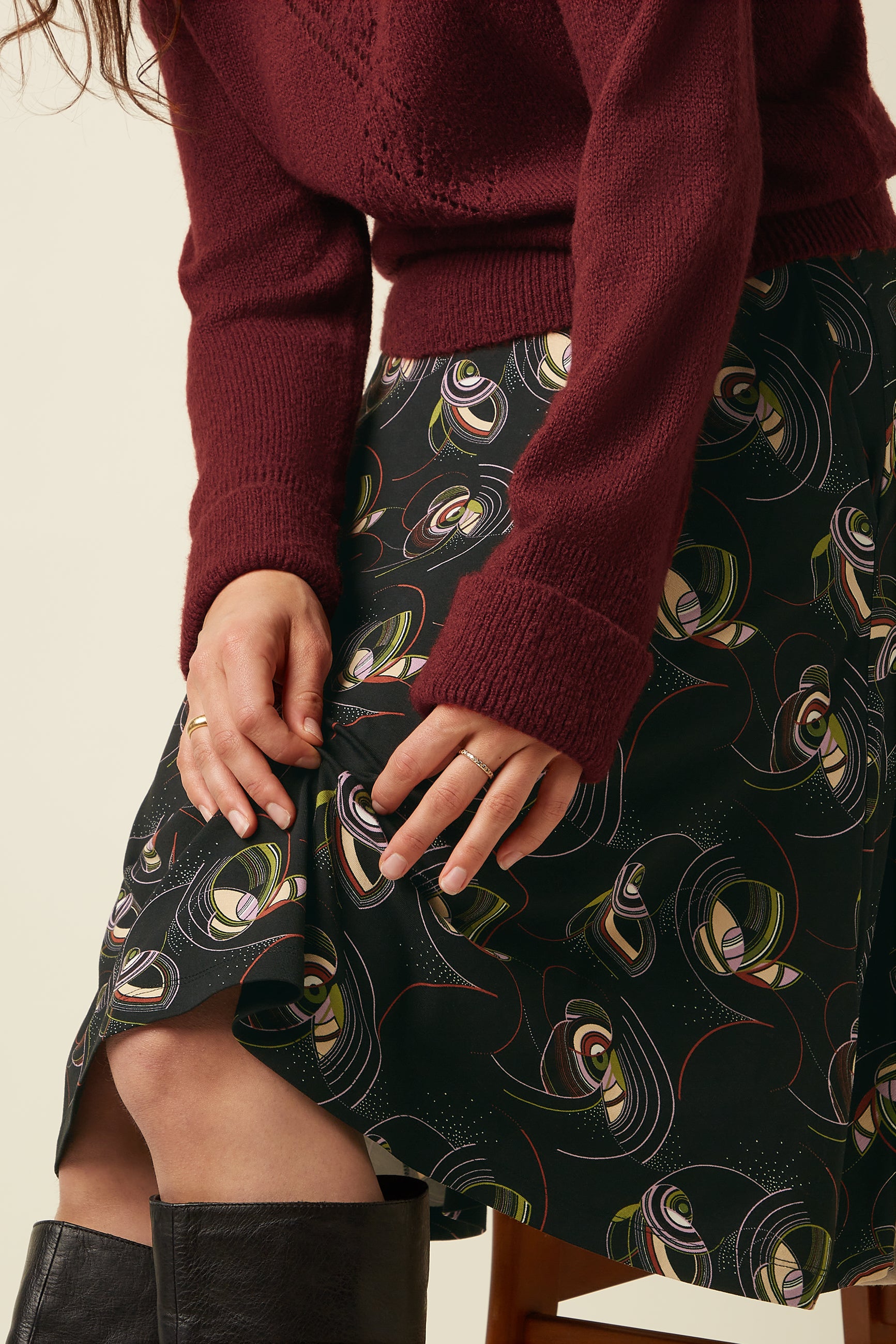 Serena Skirt Dolly - Black