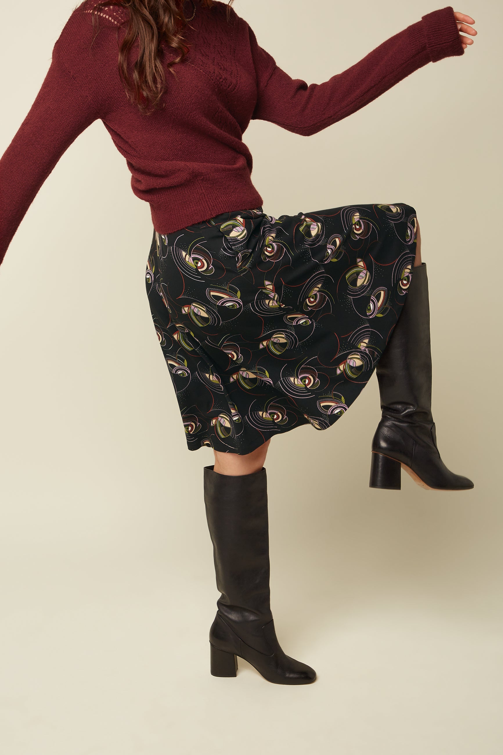 Serena Skirt Dolly - Black