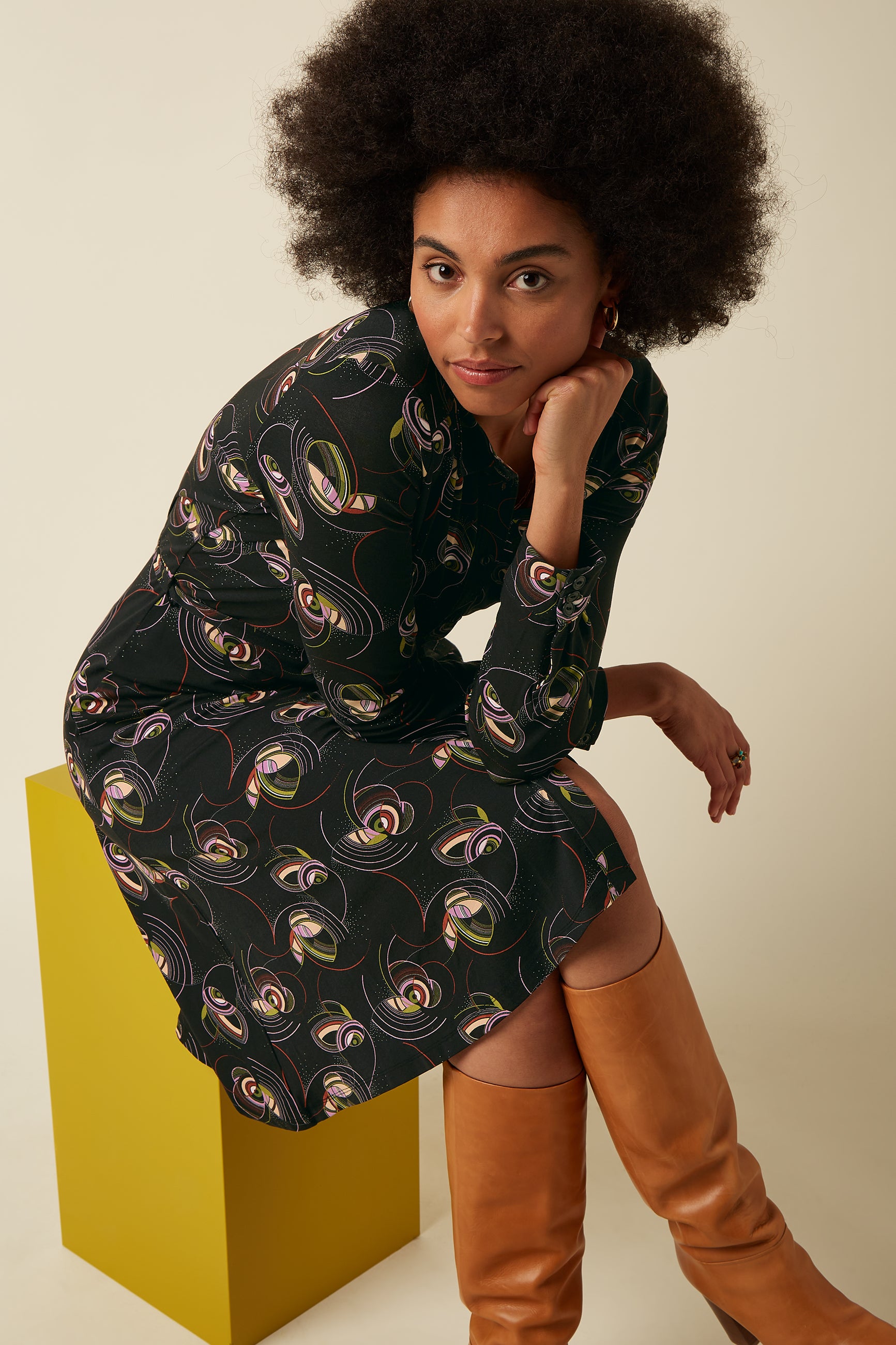 Olive Dress Dolly - Black